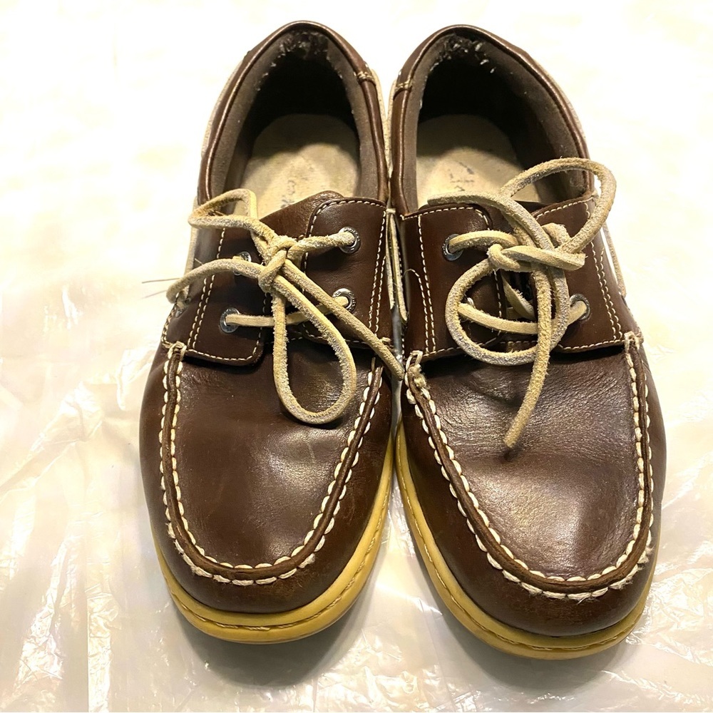 Clarks boat shoe loafers Ferius coast brown SZ 7.5 M